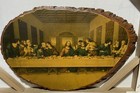 Vintage RLB Last Supper Painting Wall Decor On A Wood Slap Bark Border. — photo 2