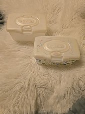 Huggies EMPTY Wipes Pop Up Container Dispenser Refillable Lot Of 2 Fast Shipping