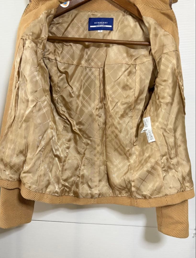 Burberry London Stand-up Collar Jacket Beige Cotton Nova Check Size 38 Women thumbnail 13