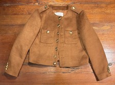 CELINE Brown Chasseur Wool Jacket Size M