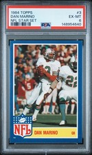 1984 TOPPS NFL STAR SET #3 DAN MARINO ROOKIE RC PSA 6