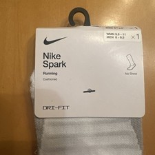 One Pair Nike Spark Lightweight No Show White  M 8-9.5 WMN 9.5-11  New