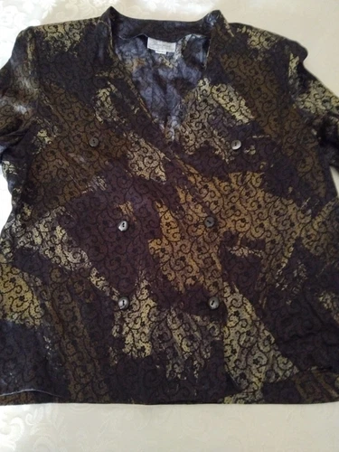 Camicia Blusa Donna Pianoforte Di Max Mara Tg.44 In Seta