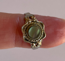 Vintage Silver Ring with Abalone Shell Inlay Size 5.5
