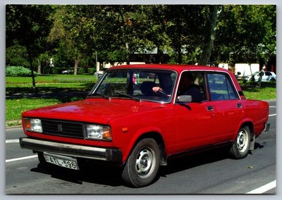 Lada VAZ 2105 Car Postcard Békéscsaba 2014 Top Card Publisher