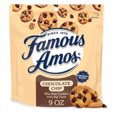 Famous Amos Chocolate Chip Cookies Original Recipe Bite-size cookies 9 oz