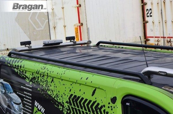 Schwarze DachträGer QuerträGer FüR Ford Transit Tourneo Custom LWB 2018-2023-image