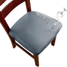 Waterproof PU Leather Seat Covers for Dining Chairs,Chair Seat Covers Set of 4,