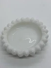 Vtg White Milk Glass Daisy/Floral Ashtray/Trinket Dish
