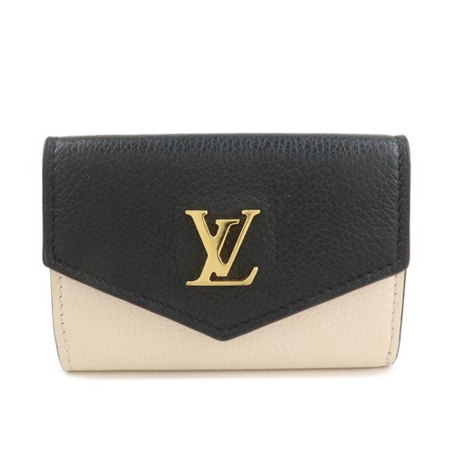 Louis Vuitton Lock Me Portefeuille Lock Mini Leather Wallet M80984 Auth Used