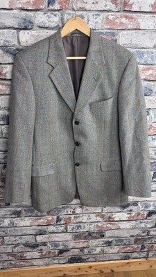 Mario Barutti Men s Grey Wool Tweed Blazer Jacket Sport Coat Size 50 Carlanda