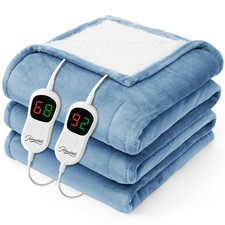 Heated Electric Blanket Queen Size - 84"x90" Heating Bed Blanket Throw with 1