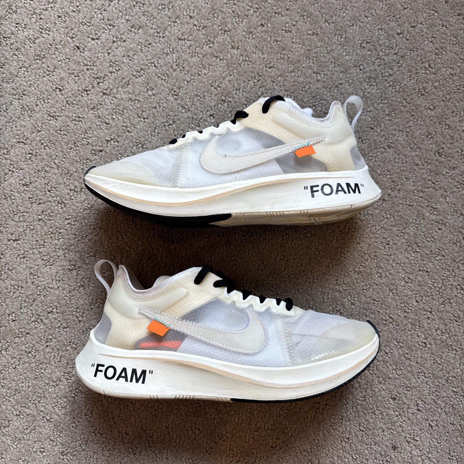 OFF WHITE X NIKE Taglia 6.5 Nike Off White x Zoom Fly SP The Ten MOLTO PULITE!