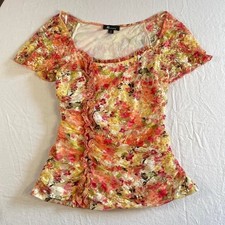 y2k fairycore style floral lace top
