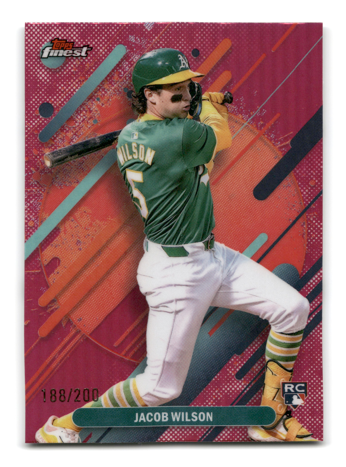 2025 Topps Finest Baseball - Jacob Wilson Rare Rookie #295 (Magenta /200)