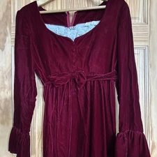 Vintage 60’s Velvet Maxi Dress Gothic For Holidays Or Events Or Cosplay Sz 11/12