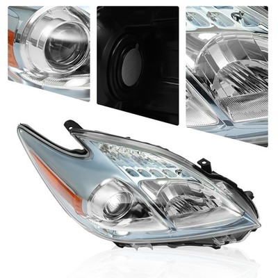 For 10-11 Toyota Prius Halogen Headlight Assembly Chrome Housing Passenger Side