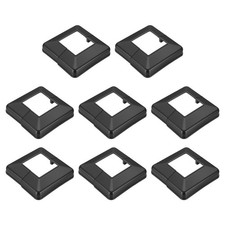 2,4x2,4 Zoll Pfostenhülse, Kunststoff Pfostenboden Abdeckung Säule Wraps - 8 Stück (schwarz)