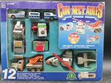 VINTAGE MISB MATCHBOX '89 12PC CONNECTABLES WITH NECT ABLES PLAY SET BOX 5 CARS
