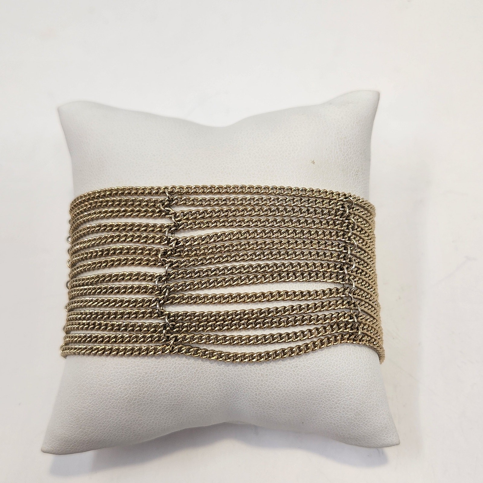 Talbots Gold Tone Multi Chain Statement Bracelet … - image 1