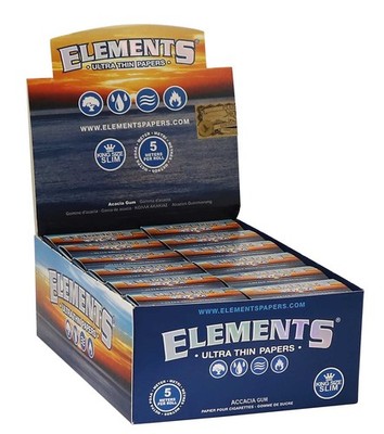 1 Box (24 Rollen) Elements Ultra Thin Rolls, 5m-langes Zigarettenpapier
