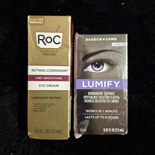 RoC Retinol Correxion Line Smoothing Retinol Eye Cream  Lumify Eye Drops Large