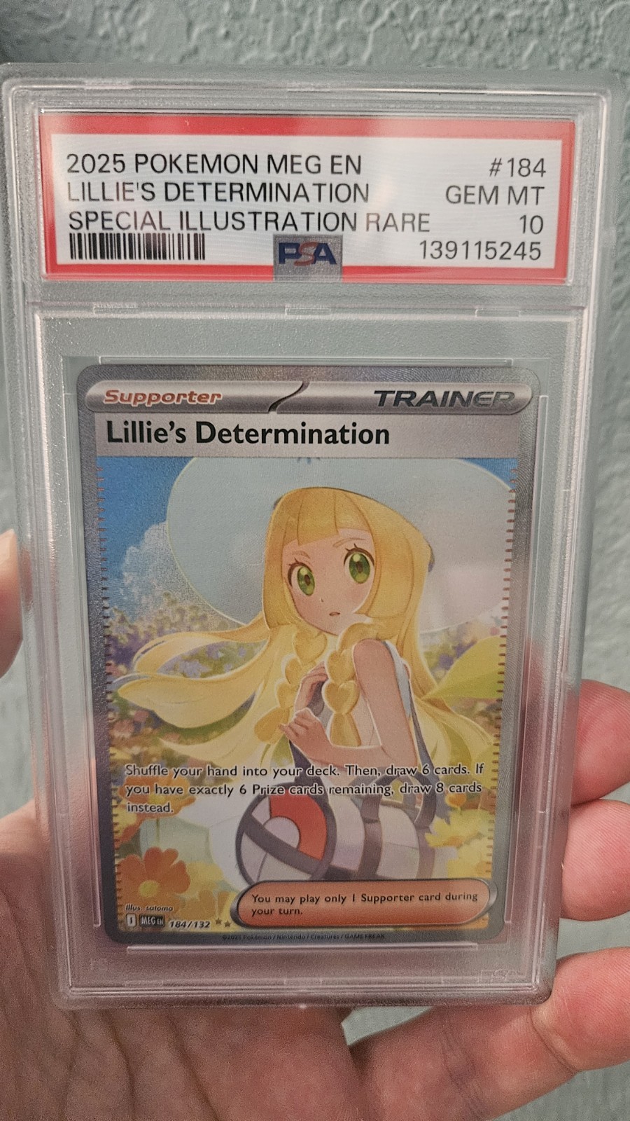 Lillie's Determination 184/132 Mega Evolutions Psa 10