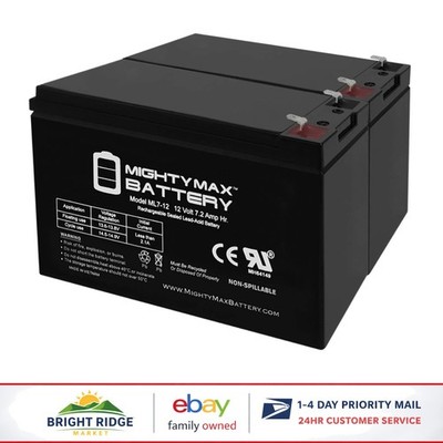 Sealed Lead Acid Battery Pack of 2, 12V 7.2AH for Enhanced Tool Performance