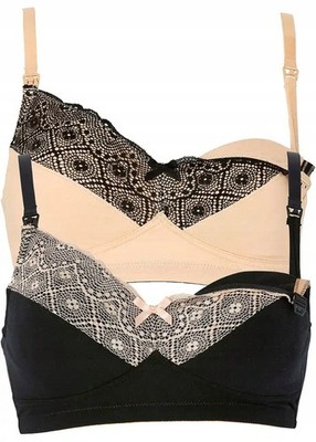 2er-Pack Still-BH Gr. 95 Cup D Schwarz Beige Damen Unterwäsche Oberteil Neu