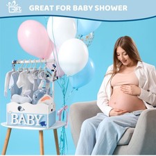 Blue Wooden Baby Shower Crate Closet Storage Basket Welcome Gift For Boys