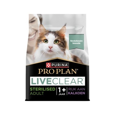 Purina Pro Plan LiveClear Sterilised Cat Food Adult - Kalkoen - 2 x 7 kg