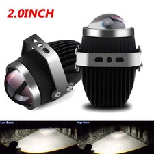 2x 2.0 Fog Light Bi-led Projector Lens 80w 10000lm Hi-lo Beam Retrofit 6000k