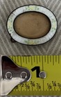 Atq. Edwardian Era German Silver Guilloche Enamel Champleve Floral Oval Frame — photo 7