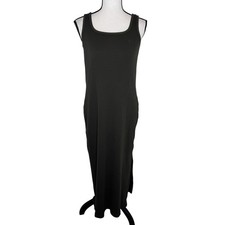 Lauren Ralph Lauren Women's Small Ribbed Tank Midi Dress Olive Green Sleeveless