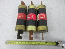 LOT OF 3 BUSSMANN LPS-RK-600 TIME DELAY FUSES, 600VAC, 600A, AB0387