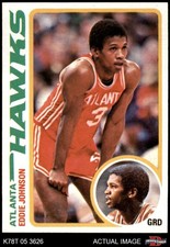 1978 Topps #108 Eddie Johnson Hawks RC Illinois 8.5 - NM/MT+
