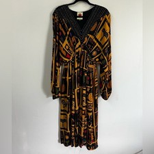Farm Rio Tropical Icons Beaded Midi Dress Woman Size Medium