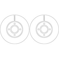 2X TRW Bremsscheiben Vorne 278Mm BelÜFtet Passend FÜR Ford Ecosport | DF6898