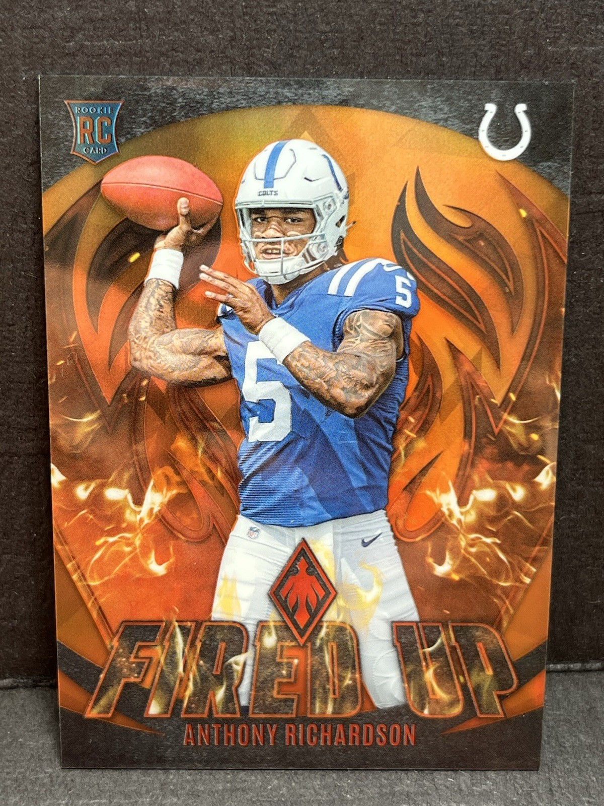 2023 Panini Phoenix Anthony Richardson Rookie Fired Up Orange /75 Colts SSP