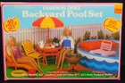 VINTAGE 1984 ARCO FASHION DOLL BACKYARD POOL SET #7688 USED NEAR COMPLETE LOOK!