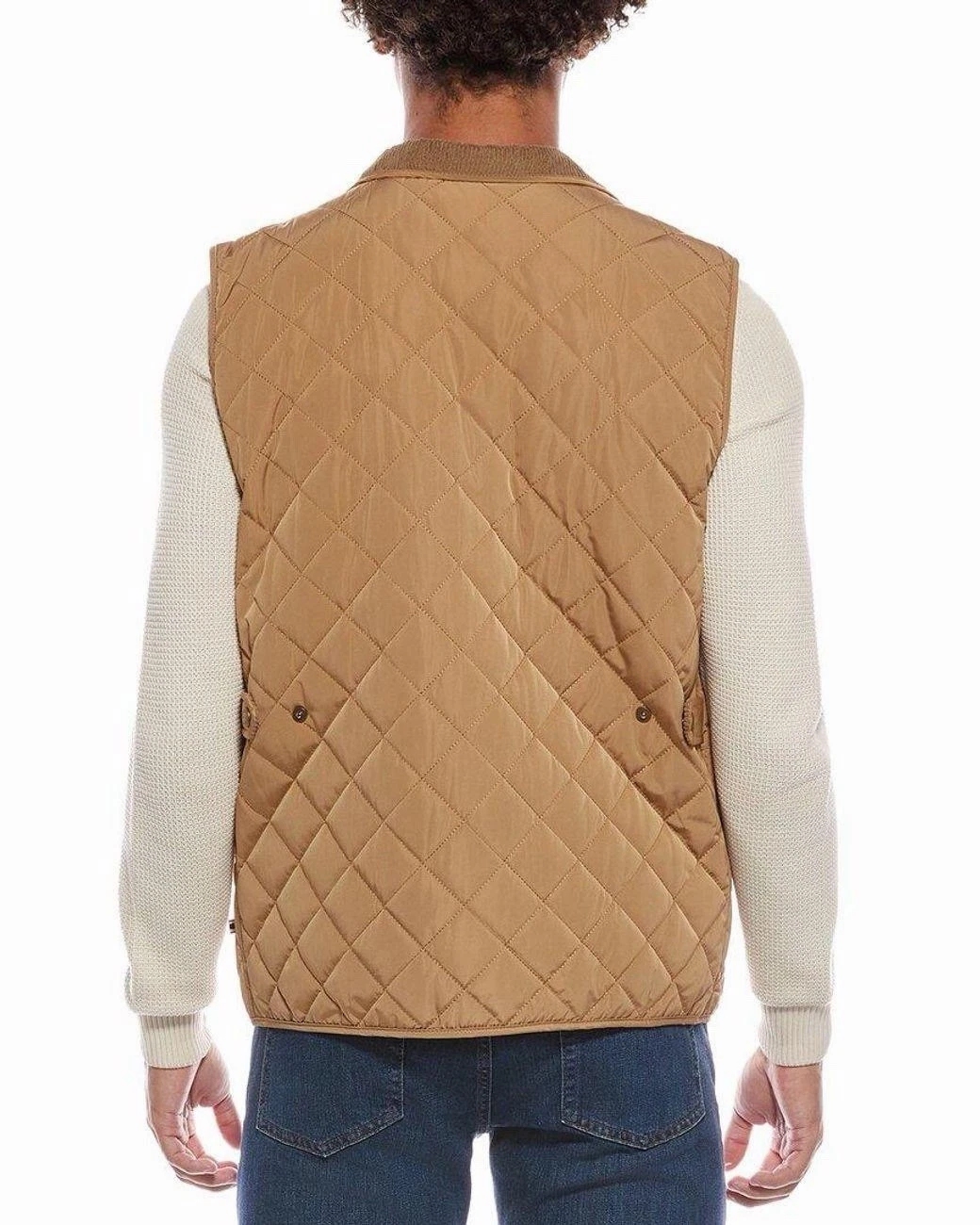 Hunter Men’s Quilted Vest – Teak/Beige – Size Small – Brand New With Tags image 4