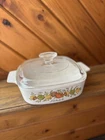 Vintage Corning Ware A1B 1Qt Casserole Dish Spice of Life Pyrex Lid A70