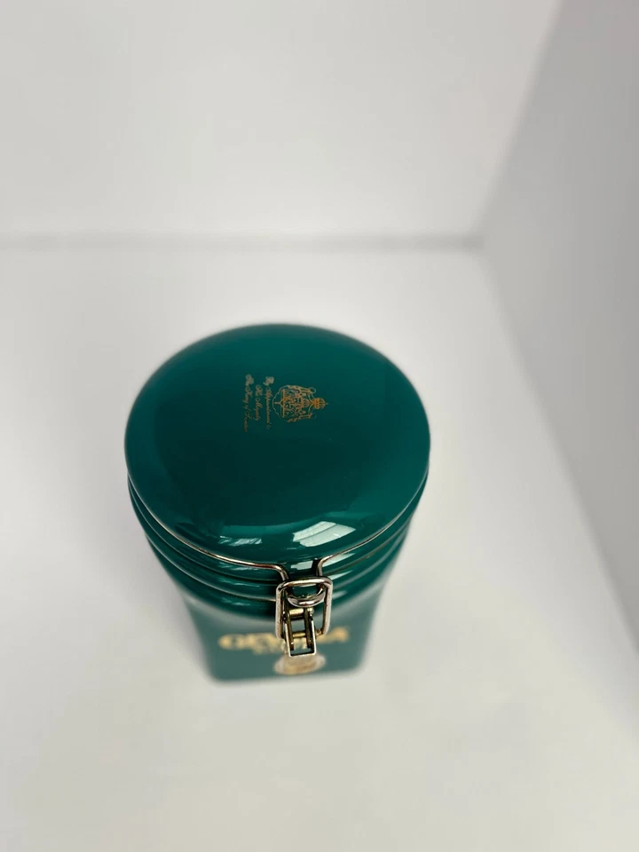Vintage Gevalia Kaffe Royal Warrant Dark Green and Gold Ceramic Coffee Canister - Image 2 of 4