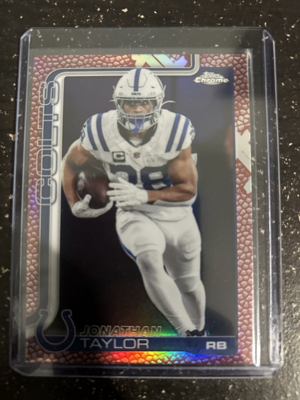 2025 Topps Chrome Football Jonathan Taylor Pigskin Refractor
