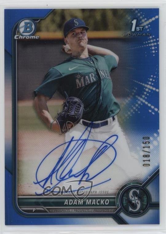 2022 Bowman Chrome Prospect Blue Refractor /150 Adam Macko #CPA-AM Auto 09xd