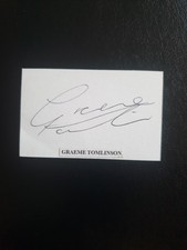 Approximately 8 x 5 cms Card Signed By Graeme Tomlinson Of United 1 Game
