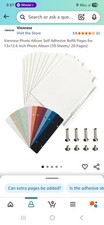 Photo Album Self Adhesive Refill Pages 10 Sheets 20 Pages 13x12.6 Inch