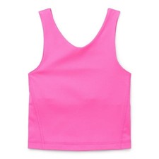 Athletic Works Girl  s Active Longline Bra Top, Electric Pink Size XL 14-16 
