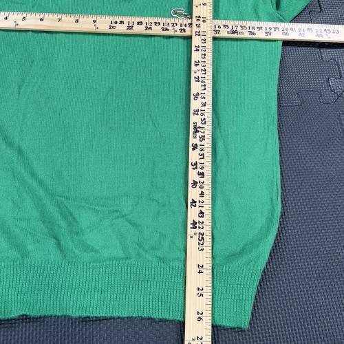 Vintage 70s Izod Lacoste Sweater Medium Green Orlon Acrylic Union Made in USA - Picture 5 of 6