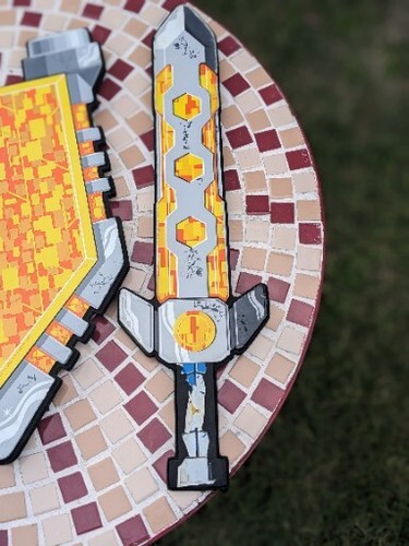 Lego Nexo Knights Foam Sword Shield And Mace LARP Cosplay Set - Picture 6 of 7